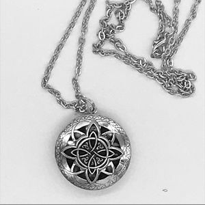 Silver Essential Oil Diffuser Necklace